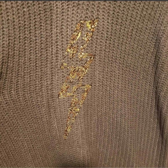 Torrid Sweaters Slouchy Tunic Sweater With Lightning Bolt Torrid Size 0 12 L NWT - Picture 3 of 3